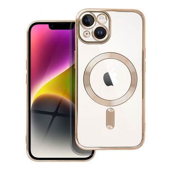 Kryt Electro Mag Cover pro iPhone 14 kompatibilní s MagSafe zlatý