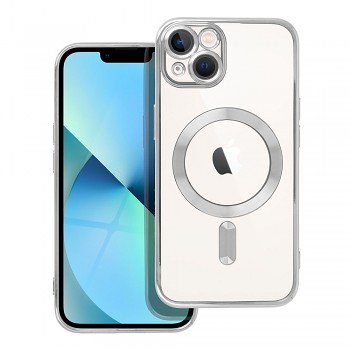 Kryt Electro Mag Cover pro iPhone 13 kompatibilní s MagSafe stříbrný