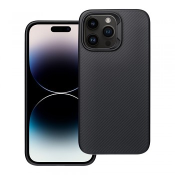Kryt Carbon Elite Mag Cover kompatibilní s MagSafe na iPhone 14 Pro Max černý