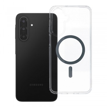 Kryt Drop Glue Colorful Ring Mag pro Samsung Galaxy A17 / Galaxy A18 kompatibilní s MagSafe šedý