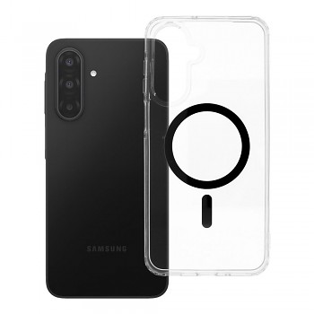 Kryt pro Samsung Galaxy A17 / A18 Drop Glue Colorful Ring Mag s MagSafe černý