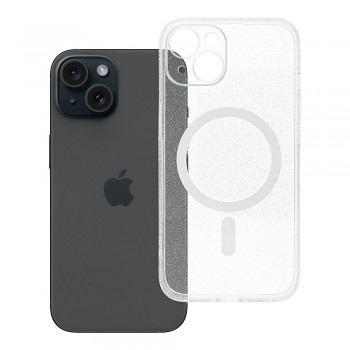 Kryt Clear Mag Cover Glitter pro iPhone 14 s podporou MagSafe průhledný se třpytkami
