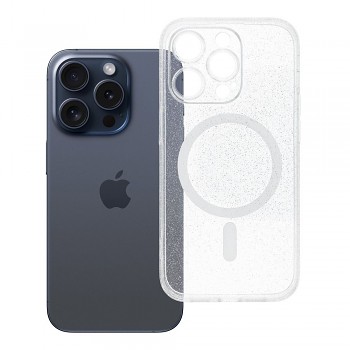 Clear Mag Cover Glitter kryt pro iPhone 14 Pro s podporou MagSafe průhledný se třpytkami