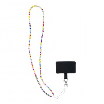 PIXIE šňůrka na krk na mobilní telefon z korálků délka 68 cm (34 cm ve smyčce)