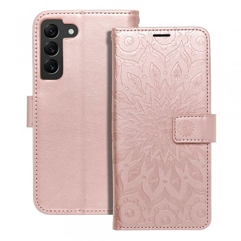 Pouzdro Mezzo Book mandala pro Samsung Galaxy S22 růžově zlaté