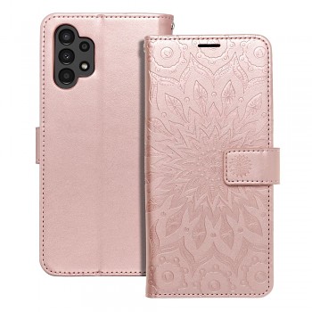 Pouzdro Mezzo Book mandala pro Samsung Galaxy A13 4G růžově zlaté