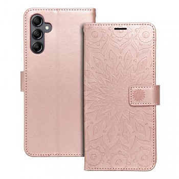 Knížkové pouzdro Mezzo Book mandala pro Samsung Galaxy A14 4G / A14 5G růžově zlaté
