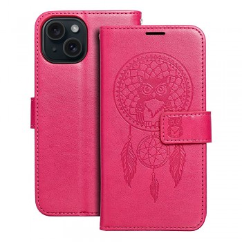 Knížkové pouzdro Mezzo Book lapač snů pro iPhone 15 purpurové