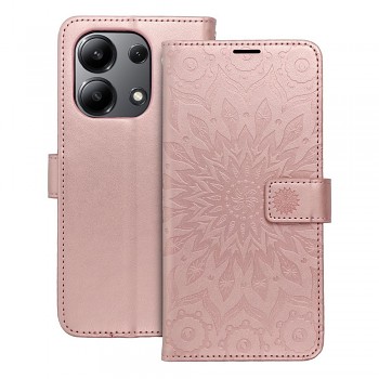 Knížkové pouzdro Mezzo Book mandala pro Xiaomi Redmi Note 13 4G růžově zlaté