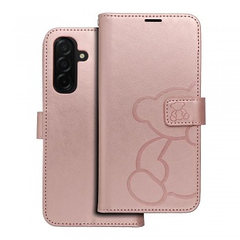 Knížkové pouzdro Mezzo Book pro Samsung Galaxy A26 5G medvídek růžovozlaté