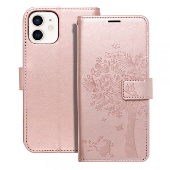 Pouzdro Mezzo Book tree pro iPhone 12 / 12 Pro růžově zlaté