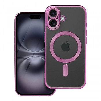 Kryt Electro Mag Cover pro iPhone 16 s podporou MagSafe růžový