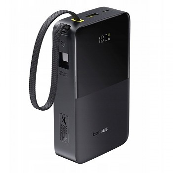Baseus EnerFill FC51 Bipow 2 Pro 22.5W Powerbanka s Integrovaným Kabelem 20000mAh Cosmic Black