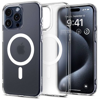 Kryt Spigen Ultra Hybrid Mag kompatibilní s MagSafe pro iPhone 16 Pro matný průhledný