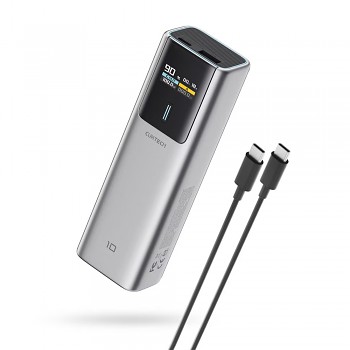 Powerbanka Cuktech PB150P 15000 mAh 120 W s TFT displejem USB-C (2 ks) USB šedá