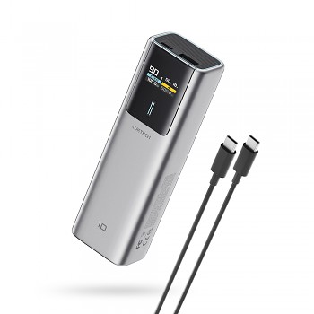 Powerbanka Cuktech PB100P s displejem USB-C USB 150 W 10000 mAh šedá