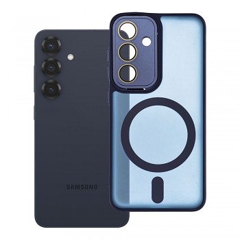 Kryt Variete Mag Cover pro Samsung Galaxy S25 kompatibilní s MagSafe tmavě modrý