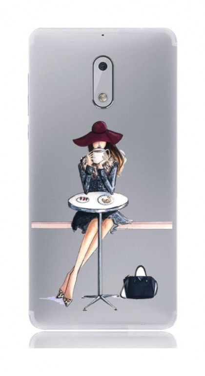Pouzdro TopQ Nokia 6 silikon Lady 6 21159 (kryt neboli obal na mobil Nokia 6)