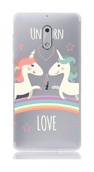 Zadní silikonový kryt na Nokia 6 Unicorn Love