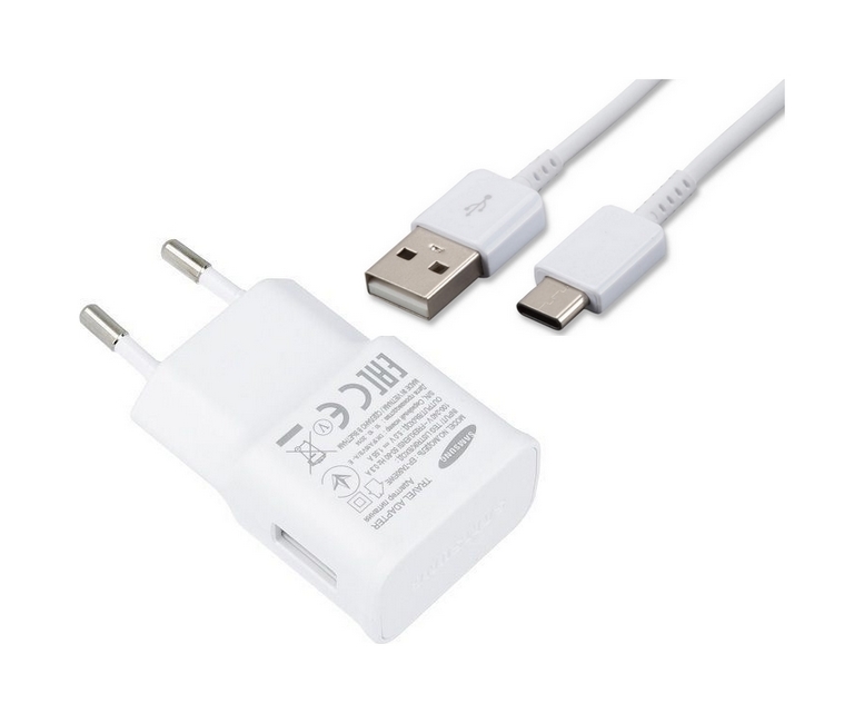 Levně Originální nabíječka Samsung EP-TA50EWE + EP-DN930CWE USB-C (Type C) bílá 1,55 A 25410