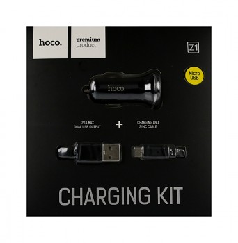 Nabíječka do auta HOCO Z1 micro USB Dual 2.1A černá