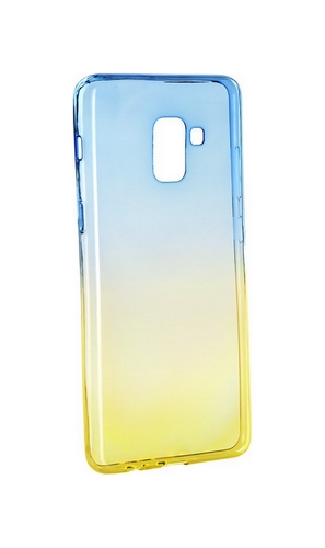 Zadní silikonový kryt Forcell na Samsung A8 Plus 2018 duhový modrý