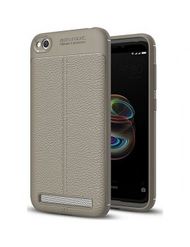 Zadní silikonový kryt na Xiaomi Redmi 5A Leather šedý