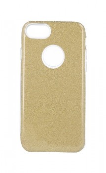 Zadní pevný kryt Forcell na iPhone 8 glitter zlatý