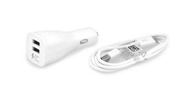 Originální rychlonabíječka do auta Samsung EP-LN920BW včetně USB-C datového kabelu EP-DN930CWE bílá 15W