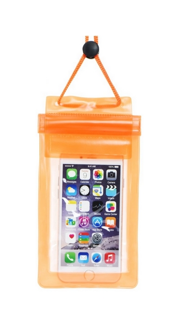 Levně Univerzální vodotěsné pouzdro na mobil ETUI Soft oranžové 29644