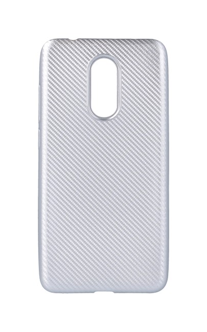 Pouzdro TopQ Carbon Xiaomi Redmi 5 silikon stříbrný 29838 (kryt neboli obal na mobil Xiaomi Redmi 5)