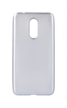 Zadní silikonový kryt na Xiaomi Redmi 5 Carbon stříbrný