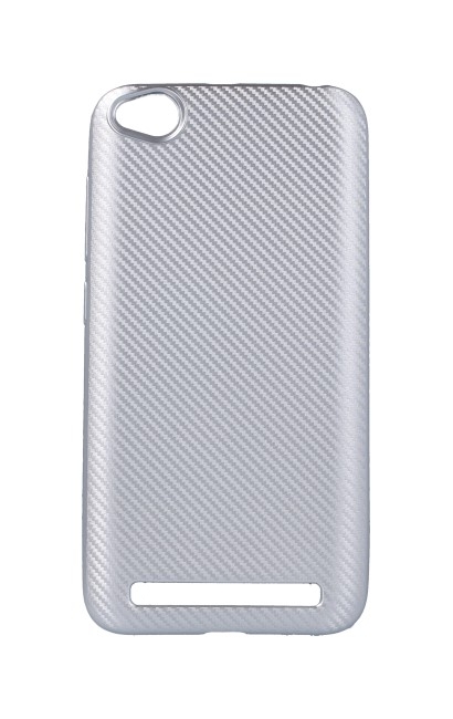 Zadní silikonový kryt na Xiaomi Redmi 5A Carbon stříbrný