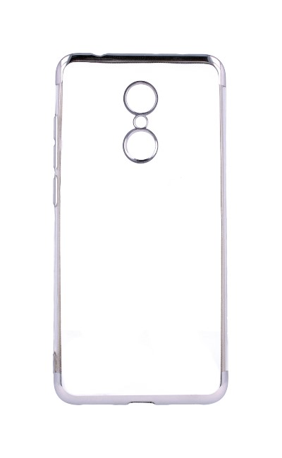 Pouzdro TopQ Xiaomi Redmi 5 silikon Frame stříbrný 29984 (kryt neboli obal na mobil Xiaomi Redmi 5)