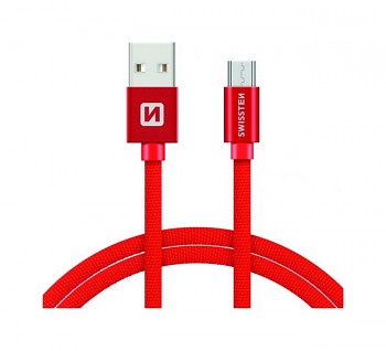 Datový kabel Swissten microUSB 2m červený