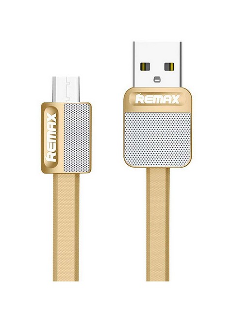 Levně Datový kabel Remax Metal microUSB 1m zlatý 32257