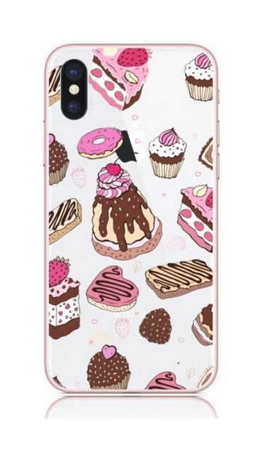 Pouzdro TopQ iPhone XS pevné Desserts 33625 (kryt neboli obal na mobil iPhone XS)