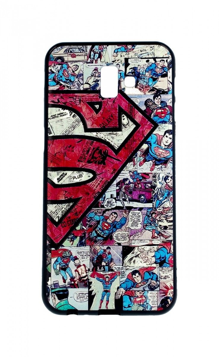 Levně Pouzdro TopQ Samsung J6+ 3D silikon Superman 33775 (kryt neboli obal na mobil Samsung J6+)