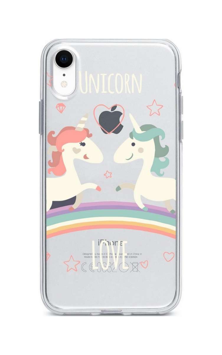Pouzdro TopQ iPhone XR silikon Unicorn Love 33982 (kryt neboli obal na mobil Apple iPhone XR)