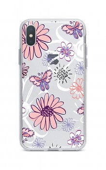 Zadní silikonový kryt na iPhone XS Max Flowers