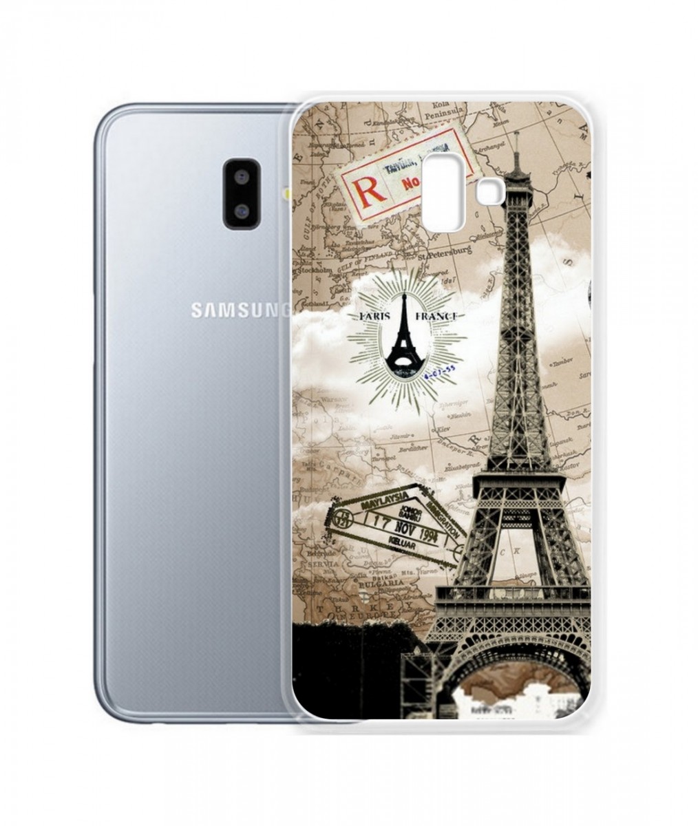 Pouzdro TopQ Samsung J6+ silikon Paris 2 34034 (kryt neboli obal na mobil Samsung J6+)