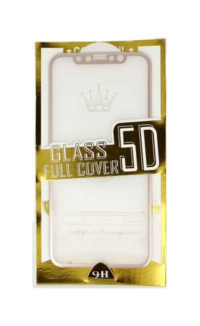 Polykarbonátová ochrana displeje BestGlass na iPhone XS 5D růžová