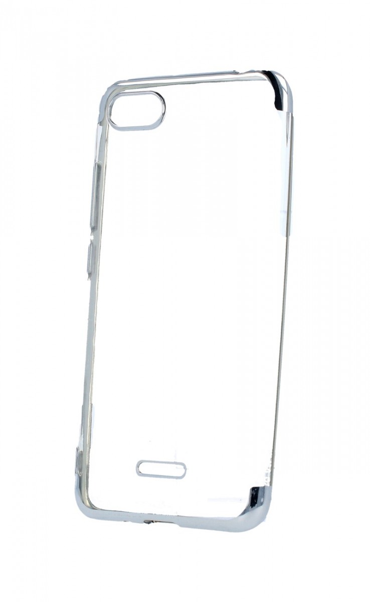 Levně Pouzdro TopQ Frame Xiaomi Redmi 6A silikon stříbrný 37078 (kryt neboli obal na mobil Xiaomi Redmi 6A)