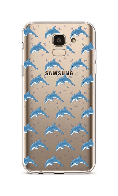 Levně Kryt TopQ Samsung J6 silikon Dolphins 37879 (pouzdro neboli obal na mobil Samsung J6)