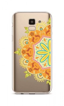 Zadní silikonový kryt na Samsung J6 Orange Mandala