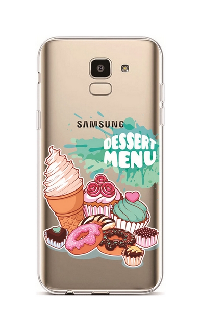Levně Kryt TopQ Samsung J6 silikon Dessert Menu 37881 (pouzdro neboli obal na mobil Samsung J6)