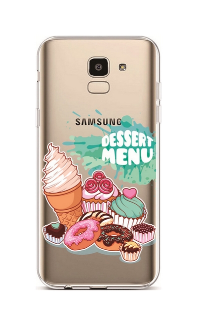 Zadní silikonový kryt na Samsung J6 Dessert Menu