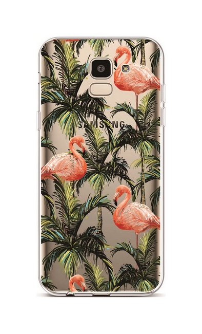 Zadní silikonový kryt na Samsung J6 Tropical Flamingo