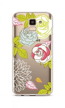 Zadní silikonový kryt na Samsung J6 Abstract Roses