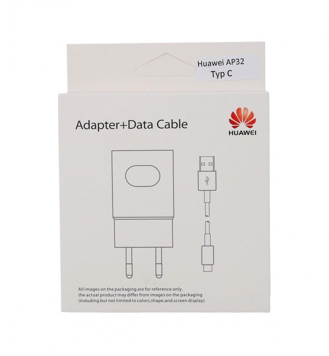 Originální rychlonabíječka Huawei AP32 vč. datového kabelu USB-C (Type-C) bílá 2A 38802